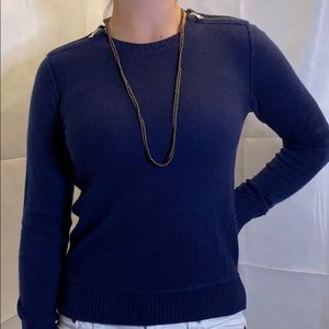 Navy crew neck sweater